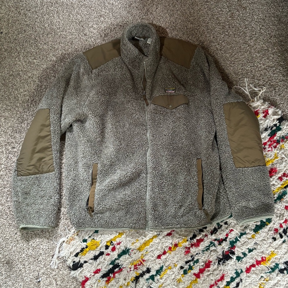L.L. Bean Full Zip Sherpa Fleece Jacket